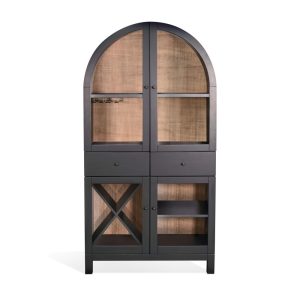 Arched Wine Bar Cabinet  |  Home Bars Home Bars Black