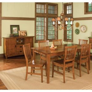 Arts & Crafts 7-piece Rectangular Dining Set  |  Kitchen and Dining Sets Kitchen & Dining Sets Black, Brown