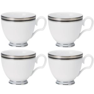 Austin Platinum Set Of 4 Tea Cups, 8 Oz.  |  Cups Cups Cups