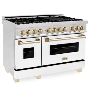 Autograph Edition 48″ Dual Fuel Range in Stainless Steel, White Matte with Accents  |  Major Appliances Kitchen Appliances Major Appliances