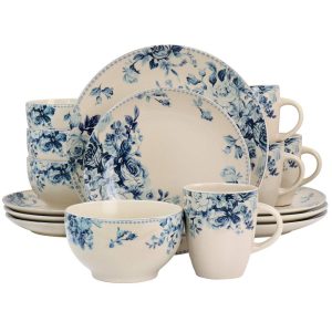 Azure Bloom 16 Piece Dinnerware Set  |  Dinnerware Sets Dinnerware Blue