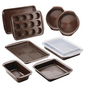 Bakeware Nonstick Bakeware Set, 10-Piece, Chocolate Brown  |  Bakeware Bakeware Bakeware