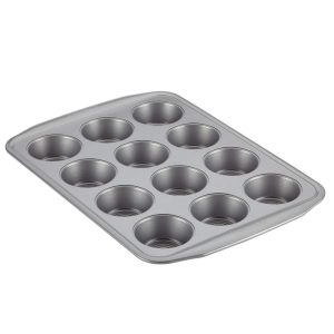 Bakeware Nonstick Muffin Pan, 12-Cup, Gray  |  Bakeware Bakeware Bakeware