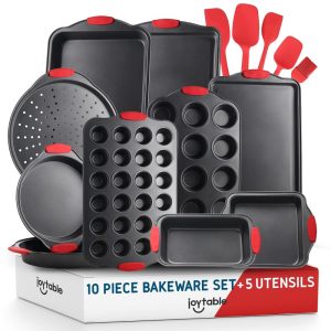 Bakeware Set – Nonstick Bakeware Set With Silicone Handles & Utensils  |  Bakeware Bakeware Bakeware