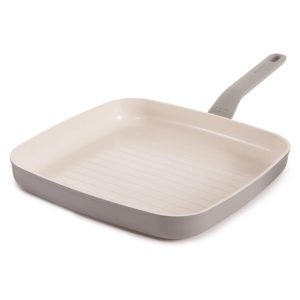 Balance Non-stick Ceramic Grill Pan 11″, Recycled Aluminum, Moonmist – 11″  |  Grill Pans and Griddles Grill Pans & Griddles Green