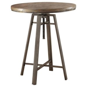 Bartlett Brushed Nutmeg Adjustable Swivel Bar Table  |  Bar Tables Bar Tables Bar Tables