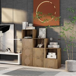 Bathroom storage cabinet,small storage cabinet,ratten locker, 1 door cabinet  |  Pantry Cabinets Kitchen Furniture Brown