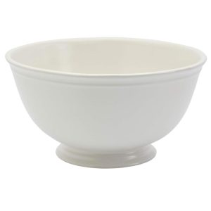 Bee & Willow White Earthenware 12.25″ x 6.5″H Fruit/Serve Bowl  |  Serveware Dinnerware Serveware