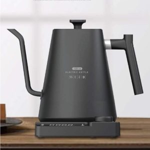 Black 1L Stainless Steel Gooseneck Electric Kettle  |  Tea Kettle Coffee & Tea Black