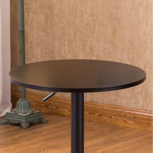 Black Round Adjustable Height Metal Bar Table  |  Bar Tables Bar Tables Bar Tables