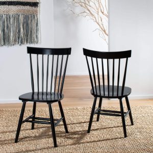 Black Spindle-back Dining Chairs (Set of 2) – 20.5″ x 21″ x 36″  |  Kitchen and Dining Chairs Kitchen & Dining Chairs Black