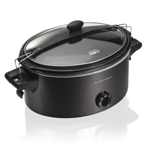 Black Stay or Go 6 Quart Slow Cooker  |  Slow Cookers Kitchen Appliances Black