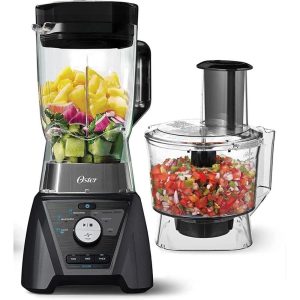 Blender and Food Processor Combo with 3 Settings for Smoothies, Shakes, and Food Chopping – Metallic Gray  |  Blenders Blenders Blenders