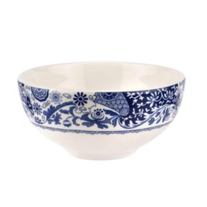 Blue Italian Brocato Bowl  |  Bowls Bowls Blue, White