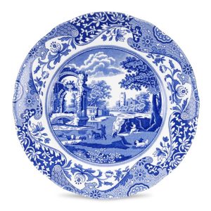 Blue Italian Collection Round Salad Plate  |  Plates Dinnerware Blue, White