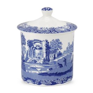 Blue Italian Storage Jar – 7.5 Inch  |  Kitchen Canisters Kitchen Canisters Blue, White