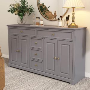 Bookcase Storage Cabinet Lacquered Buffet Sideboard Dresser  |  Buffets and Sideboards Buffets & Sideboards Black, Grey, White