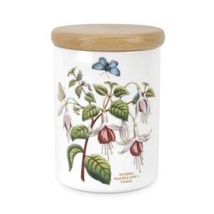 Botanic Garden Airtight Canister Fuschia  |  Kitchen Canisters Kitchen Canisters Green, Multi, White