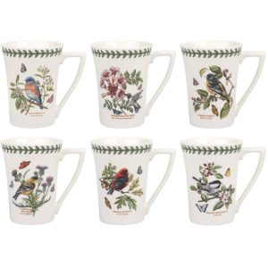 Botanic Garden Birds Mandarin Mug Set of 6  |  Mugs Dinnerware Mugs