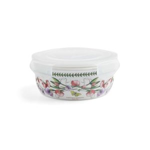 Botanic Garden Round Storage Container Large – 7 inch  |  Kitchen Canisters Kitchen Canisters Green, Pink, White