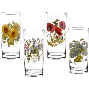 Botanic Garden Set of 4 Glasses  |  Drinking Glasses Dinnerware Drinking Glasses