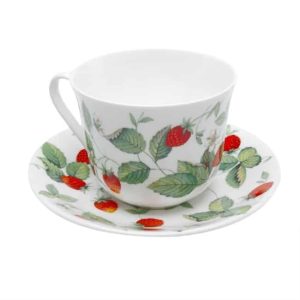 Breakfast Cup/Saucer – Alpine Strawberry (Set of 2)  |  Cups Cups Cups