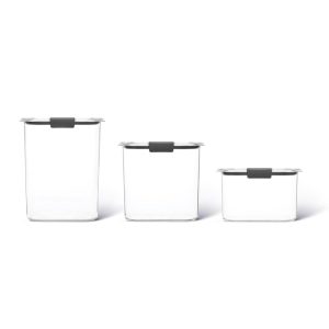 Brilliance™ Plastic Food Storage Pantry Baking Set of 3 Containers with Lids  |  Food Storage Containers Food Storage Containers Clear