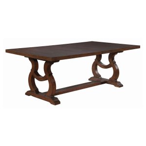 Brockway Trestle Dining Table – 104.25” x 46.00” x 30.00”  |  Kitchen and Dining Tables Kitchen & Dining Tables Brown