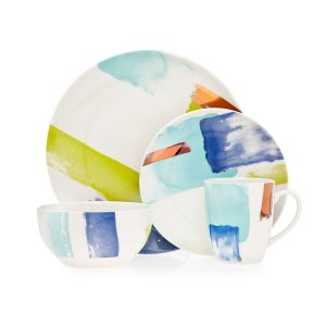 Brushstrokes 16 Piece Dinnerware Set, Service For 4  |  Dinnerware Sets Dinnerware Dinnerware Sets