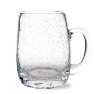 Bubble Glass Clear Glass Beer Mug, 16 oz  |  Mugs Dinnerware Clear