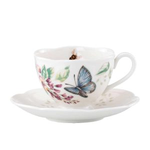 Butterfly Meadow Blue Butterfly Cup and Saucer  |  Cups Cups Cups