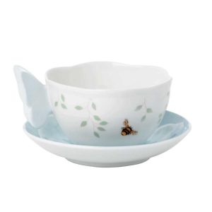 Butterfly Meadow Blue Butterfly Cup Saucer Set  |  Cups Cups Cups