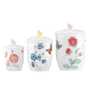 Butterfly Meadow Canister Set  |  Kitchen Canisters Kitchen Canisters Blue, Multi