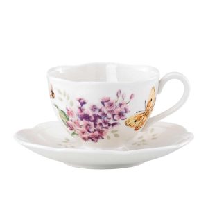 Butterfly Meadow Orange Sulphur Cup and Saucer  |  Cups Cups Cups