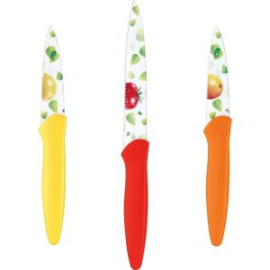 C55-6PFR 6-Piece Printed Fruit Knife Set With Blade Guards  |  Cutlery Cutlery Cutlery