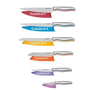 C77-12PCS Classic Stainless Steel 12-Piece Color Band Knife Set with Blade Guards, Multicolor  |  Cutlery Cutlery Cutlery