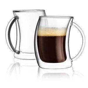 Caleo Double Wall Insulated Glasses, 5.4 Ounce Set of 2 Espresso Cups – 5.4 oz  |  Cups Cups Clear