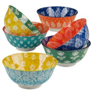 Carnival Multi Set of 6 All Purpose Bowl 4.75″ 6 asst – 4.75″ Diam x 2.25″  |  Bowls Bowls Bowls