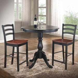 Carolina Living Fairview Round Pedestal Bar Table  |  Bar Tables Bar Tables Bar Tables