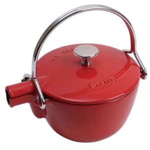 Cast Iron 1-qt Round Tea Kettle  |  Tea Kettle Coffee & Tea Black, Blue, Green, Grey, Red