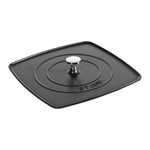 Cast Iron 10.3-inch Square Grill Press – Matte Black (Fits 12-inch Grill Pan)  |  Grill Pans and Griddles Grill Pans & Griddles Black