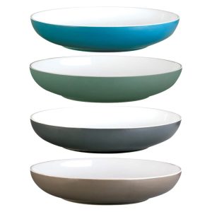 Catalina All Purpose Porcelain Bowls (Set of 4)  |  Bowls Bowls Blue, Grey, Multi