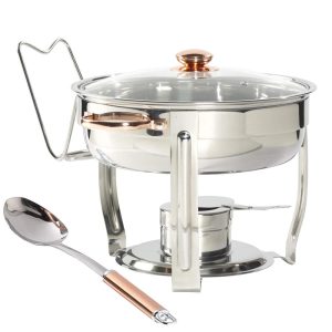 Celebrations by Denmark 8PC 4Qt Stainless Steel Round Chafing Dish  |  Serveware Dinnerware Serveware