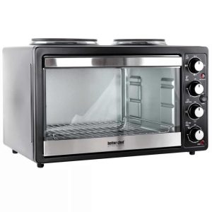 Central XL Toaster Oven Broiler with Dual  Solid Burners  |  Toaster Ovens Kitchen Appliances Black