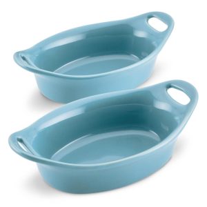 Ceramics Oval Au Gratin Set, 2-Piece  |  Cookware Sets Cookware Sets Blue, Grey