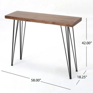 Chana Industrial Faux Live Edge Bar Table by   |  Bar Tables Bar Tables Bar Tables