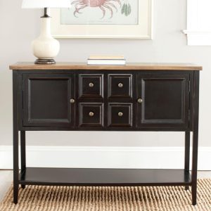 Charlotte Black Storage Sideboard – 45.7″ x 15″ x 34″  |  Buffets and Sideboards Buffets & Sideboards Black