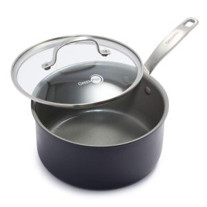 Chatham Non-Stick Covered Saucepan, 3 quart  |  Pots and Pans Pots & Pans Grey