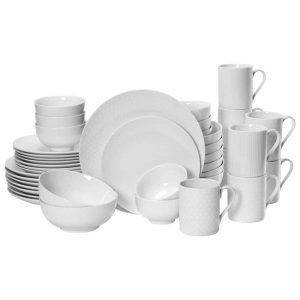 Cheers White 40PC Dinnerware Set, Service for 8  |  Dinnerware Sets Dinnerware Dinnerware Sets