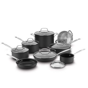 Chef’s Classic Nonstick Hard Anodized 14-Piece Set  |  Cookware Sets Cookware Sets Black